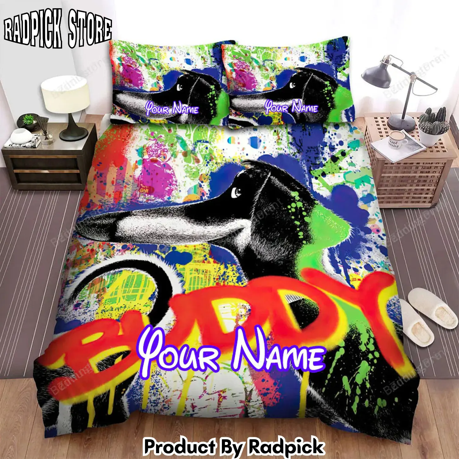 Radpick the secret life of pets 2 buddy poster artwork bed sheets duvet cover personalized name bedding sets rp327965